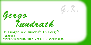 gergo kundrath business card